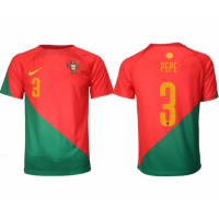 Billiga Portugal Pepe #3 Hemma fotbollskläder VM 2022 Kortärmad